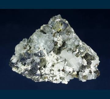F274 Fluorite with Galena and Sphalerite from Naica Mine, Naica District, Sierra de Naica, Municipio de Saucillo, Chihuahua, Mexico F274 Fluorite with Galena and Sphalerite from Naica Mine, Naica District, Sierra de Naica, Municipio de Saucillo, Chihuahua, Mexico