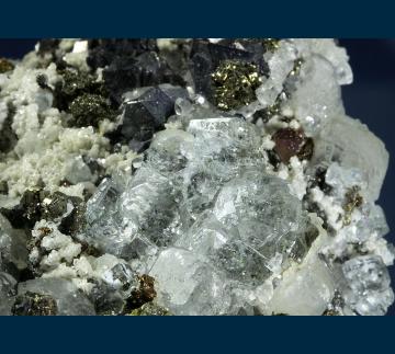 F274 Fluorite with Galena and Sphalerite from Naica Mine, Naica District, Sierra de Naica, Municipio de Saucillo, Chihuahua, Mexico F274 Fluorite with Galena and Sphalerite from Naica Mine, Naica District, Sierra de Naica, Municipio de Saucillo, Chihuahua, Mexico