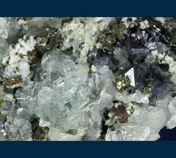 F274 Fluorite with Galena and Sphalerite from Naica Mine, Naica District, Sierra de Naica, Municipio de Saucillo, Chihuahua, Mexico F274 Fluorite with Galena and Sphalerite from Naica Mine, Naica District, Sierra de Naica, Municipio de Saucillo, Chihuahua, Mexico