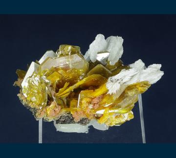 CMS172 Wulfenite with Mimetite and Barite from San Francisco Mine, Sierra Prieta, Municipio de Cucurpe, Sonora, Mexico