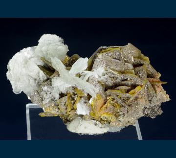 CMS172 Wulfenite with Mimetite and Barite from San Francisco Mine, Sierra Prieta, Municipio de Cucurpe, Sonora, Mexico