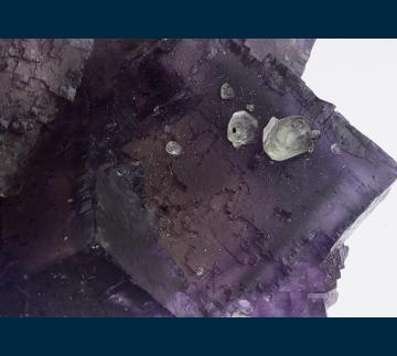 F077 Fluorite with Calcite from Denton Mine, Cave-in-Rock District, Hardin County, Illinois, USA F077 Fluorite with Calcite from Denton Mine, Cave-in-Rock District, Hardin County, Illinois, USA