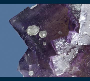 F077 Fluorite with Calcite from Denton Mine, Cave-in-Rock District, Hardin County, Illinois, USA F077 Fluorite with Calcite from Denton Mine, Cave-in-Rock District, Hardin County, Illinois, USA