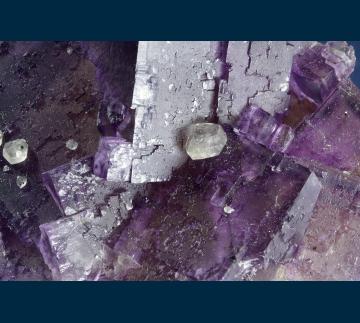 F077 Fluorite with Calcite from Denton Mine, Cave-in-Rock District, Hardin County, Illinois, USA F077 Fluorite with Calcite from Denton Mine, Cave-in-Rock District, Hardin County, Illinois, USA