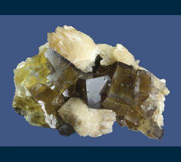 F008 Fluorite with Calcite (Strontian?) from Minerva #1 Mine, Cave-in-Rock Sub-District, Illinois - Kentucky Fluorspar District, Hardin Co., Illinois, USA F008 Fluorite with Calcite (Strontian?) from Minerva #1 Mine, Cave-in-Rock Sub-District, Illinois - Kentucky Fluorspar District, Hardin Co., Illinois, USA