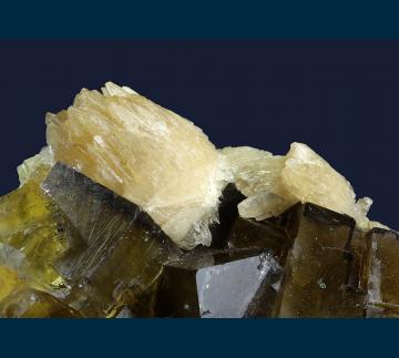 F008 Fluorite with Calcite (Strontian?) from Minerva #1 Mine, Cave-in-Rock Sub-District, Illinois - Kentucky Fluorspar District, Hardin Co., Illinois, USA F008 Fluorite with Calcite (Strontian?) from Minerva #1 Mine, Cave-in-Rock Sub-District, Illinois - Kentucky Fluorspar District, Hardin Co., Illinois, USA