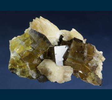 F008 Fluorite with Calcite (Strontian?) from Minerva #1 Mine, Cave-in-Rock Sub-District, Illinois - Kentucky Fluorspar District, Hardin Co., Illinois, USA F008 Fluorite with Calcite (Strontian?) from Minerva #1 Mine, Cave-in-Rock Sub-District, Illinois - Kentucky Fluorspar District, Hardin Co., Illinois, USA