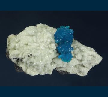 CMS184 Cavansite on Stilbite from Wagholi Quarry, Pune (Poonah), Maharashtra,  India