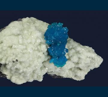 CMS184 Cavansite on Stilbite from Wagholi Quarry, Pune (Poonah), Maharashtra,  India