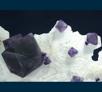 F202 Fluorite on Quartz from DeAn fluorite mine, Wushan, DeAn Co., Jiujiang Prefecture, Jiangxi Province, China