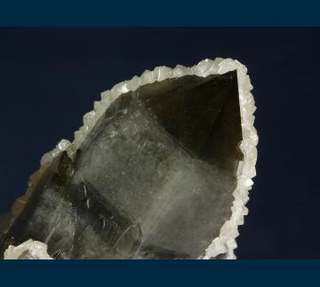 Q140 Quartz (var. Smoky) with Dolomite and Calcite from Cavnic, Maramures Co., Romania Q140 Quartz (var. Smoky) with Dolomite and Calcite from Cavnic, Maramures Co., Romania