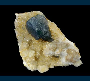 F386 Fluorite on Quartz from Hickey #1 Mine, Hansonburg Mining District, Bingham, Socorro Co., New Mexico, USA