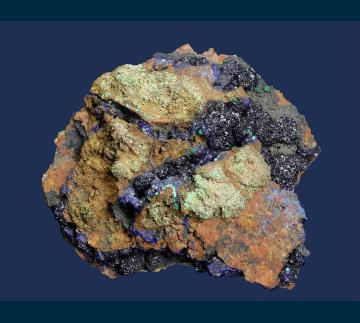 AZM-01 Azurite from Morenci Pit, Clifton-Morenci District, Greenlee County, Arizona, USA  