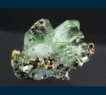 DRC-14 Barite and Malachite from Shangulowe Mine, Katanga Province, Democratic Republic of Congo DRC-14 Barite and Malachite from Shangulowe Mine, Katanga Province, Democratic Republic of Congo