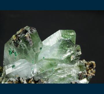 DRC-14 Barite and Malachite from Shangulowe Mine, Katanga Province, Democratic Republic of Congo DRC-14 Barite and Malachite from Shangulowe Mine, Katanga Province, Democratic Republic of Congo