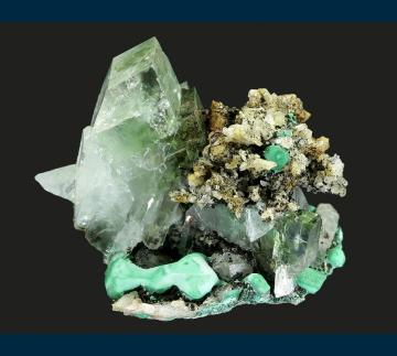 DRC-17 Barite and Malachite from Shangulowe Mine, Katanga Province, Democratic Republic of Congo DRC-17 Barite and Malachite from Shangulowe Mine, Katanga Province, Democratic Republic of Congo