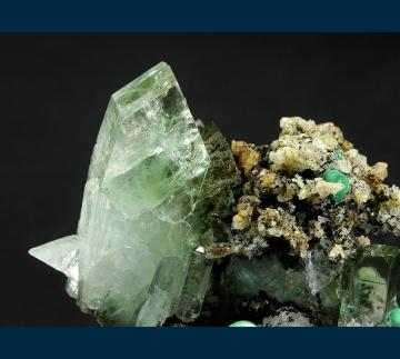 DRC-17 Barite and Malachite from Shangulowe Mine, Katanga Province, Democratic Republic of Congo DRC-17 Barite and Malachite from Shangulowe Mine, Katanga Province, Democratic Republic of Congo