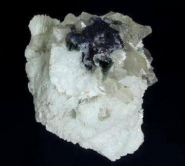 ST103 Albite ( v. Cleavlandite ) with Elbaite and Quartz from Stewart Mine, Pala District, San Diego County, California, USA ST103 Albite ( v. Cleavlandite ) with Elbaite and Quartz from Stewart Mine, Pala District, San Diego County, California, USA