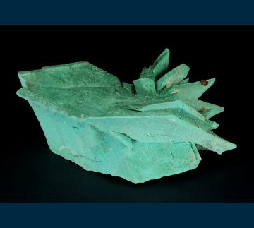 RG0743 Calcite ( pseudo Glauberite ) man-made green coating from Copper Canyon, Camp Verde, Camp Verde District, Yavapai Co., Arizona, USA RG0743 Calcite ( pseudo Glauberite ) man-made green coating from Copper Canyon, Camp Verde, Camp Verde District, Yavapai Co., Arizona, USA
