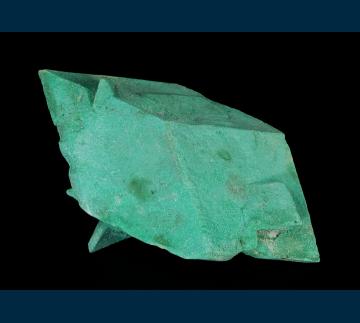 RG0744 Calcite ( pseudo Glauberite ) man-made green coating from Copper Canyon, Camp Verde, Camp Verde District, Yavapai Co., Arizona, USA RG0744 Calcite ( pseudo Glauberite ) man-made green coating from Copper Canyon, Camp Verde, Camp Verde District, Yavapai Co., Arizona, USA