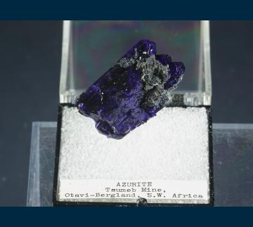 T-082 Azurite (W. Perkin mount) from Tsumeb, Otjikoto Region (Oshikoto), Namibia