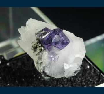 T-083 Flourite on Calcite (W. Perkin mount) from Santa Eulalia District, Mun. de Aquiles Serdán, Chihuahua, Mexico T-083 Flourite on Calcite (W. Perkin mount) from Santa Eulalia District, Mun. de Aquiles Serdán, Chihuahua, Mexico