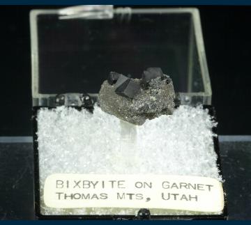 T-093 Bixbyite on Hematite (pseudo. Garnet) from Thomas Range, Juab County, Utah, USA T-093 Bixbyite on Hematite (pseudo. Garnet) from Thomas Range, Juab County, Utah, USA