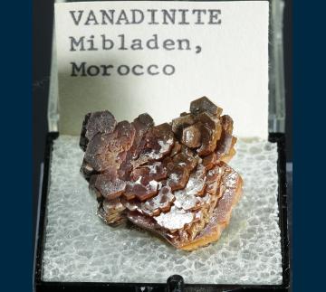 T-085 Vanadinite from Mibladen Mining District, Midelt, Khenifra Province, Meknes-Tafilalet Region, Morocco T-085 Vanadinite from Mibladen Mining District, Midelt, Khenifra Province, Meknes-Tafilalet Region, Morocco