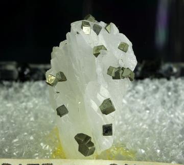 T-106 Pyrite on Calcite from Idarado Mine, Ouray District, Telluride, San Miguel County, Colorado, USA