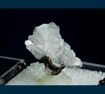 T-310 Hemimorphite with Calcite from Ojuela Mine, Mapimi District, Bufa de Mapimi, Mun. de Mapimi, Durango, Mexico