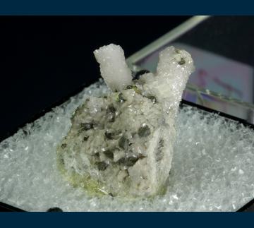 T-332 Dolomite and Chalcopyrite on Calcite from Picher Field, Tri-State District, Ottawa Co., Oklahoma, USA T-332 Dolomite and Chalcopyrite on Calcite from Picher Field, Tri-State District, Ottawa Co., Oklahoma, USA