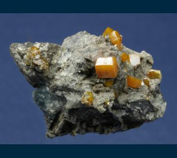 RG0206 Wulfenite on Galena with Fluorite from Toughnut Mine (possibly Empire Mine), Tombstone District, Tombstone, Cochise County, Arizona, USA RG0206 Wulfenite on Galena with Fluorite from Toughnut Mine (possibly Empire Mine), Tombstone District, Tombstone, Cochise County, Arizona, USA