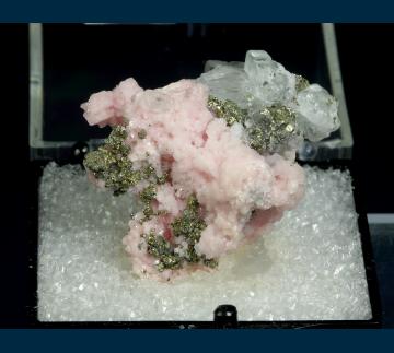 T-250 Rhodochrosite with Flourite and Pyrite from Sunnyside Mine (American Tunnel), Eureka District, San Juan Co., Colorado, USA T-250 Rhodochrosite with Flourite and Pyrite from Sunnyside Mine (American Tunnel), Eureka District, San Juan Co., Colorado, USA
