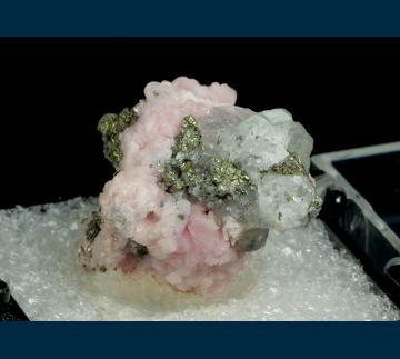 T-250 Rhodochrosite with Flourite and Pyrite from Sunnyside Mine (American Tunnel), Eureka District, San Juan Co., Colorado, USA T-250 Rhodochrosite with Flourite and Pyrite from Sunnyside Mine (American Tunnel), Eureka District, San Juan Co., Colorado, USA