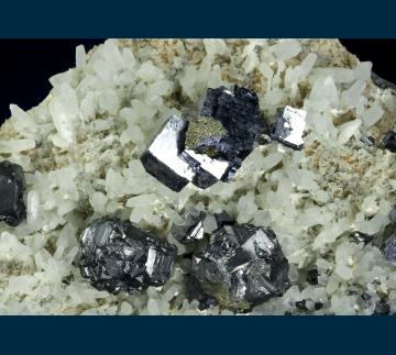 CGR-5 Sphalerite ( var. Cleophane ) and Galena on Quartz from Deveti Septemvri (9th of September) mine, Madan ore field, Rhodope Mts, Smolyan Oblast, Bulgaria CGR-5 Sphalerite ( var. Cleophane ) and Galena on Quartz from Deveti Septemvri (9th of September) mine, Madan ore field, Rhodope Mts, Smolyan Oblast, Bulgaria