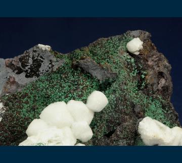 BIS-01 Calcite with Malachite from Bisbee, Warren District, Cochise Co., Arizona, USA