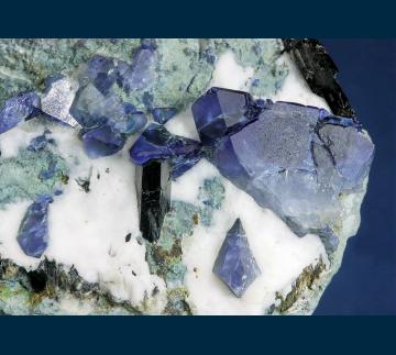 DGM-01 Benitoite with Neptunite from Dallas Gem Mine, New Idria District, Diablo Range, San Benito Co., California, USA DGM-01 Benitoite with Neptunite from Dallas Gem Mine, New Idria District, Diablo Range, San Benito Co., California, USA