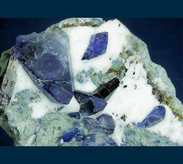 DGM-01 Benitoite with Neptunite from Dallas Gem Mine, New Idria District, Diablo Range, San Benito Co., California, USA DGM-01 Benitoite with Neptunite from Dallas Gem Mine, New Idria District, Diablo Range, San Benito Co., California, USA