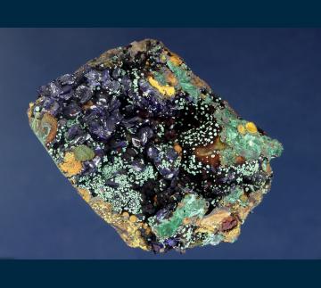 MMH-03 Azurite with Malachite from Copper Queen Mine, Queen Hill, Bisbee, Warren District, Cochise Co., Arizona, USA