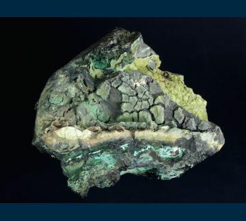 AZM-02 Malachite and Chrysocolla from Inspiration Mine, Globe-Miami District, near Globe, Gila County, Arizona, USA