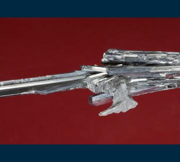 XST-02 Stibnite from Xikuangshan Sb deposit, Lengshuijiang Co., Loudi Prefecture, Hunan Province, China