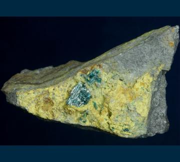 JL2-04 Caledonite on Perite from Reward Mine, Russ District, Inyo Co., California, USA JL2-04 Caledonite on Perite from Reward Mine, Russ District, Inyo Co., California, USA