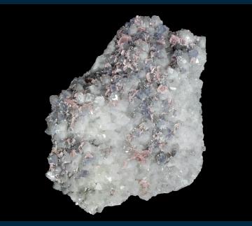 CRG-01 Fluorite and Rhodochrosite on Quartz from Wutong Mine (Wudong Mine), Liubao, Cangwu Co., Wuzhou Prefecture, Guangxi Zhuang A.R., China