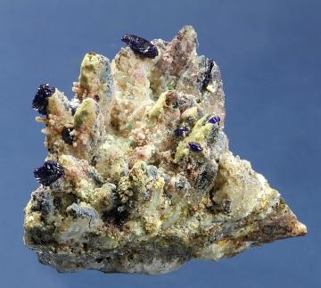 RG0610 Azurite on Quartz from Sierra Rica, Municipio de Manuel Benavides, Chihuahua, Mexico RG0610 Azurite on Quartz from Sierra Rica, Municipio de Manuel Benavides, Chihuahua, Mexico