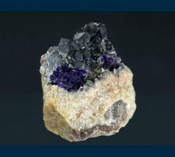RG0832 Azurite on Quartz from Ajo District, Pima County, Arizona, USA RG0832 Azurite on Quartz from Ajo District, Pima County, Arizona, USA