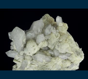 CL-06 Quartz, Prehnite, Stilbite from Prehnite prospect, Pine Creek area, Bishop District, Inyo Co., California, USA CL-06 Quartz, Prehnite, Stilbite from Prehnite prospect, Pine Creek area, Bishop District, Inyo Co., California, USA
