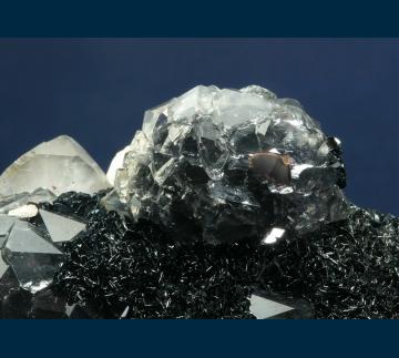 Q120 Quartz on Hematite with Dolomite from Cleator Moor Iron Mines, Cleator Moor, West Cumberland (Cumbria), England Q120 Quartz on Hematite with Dolomite from Cleator Moor Iron Mines, Cleator Moor, West Cumberland (Cumbria), England