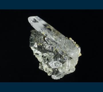 Q233 Quartz with Stannite and mica from Yaogangxian Mine, Yizhang Co., Chenzhou Prefecture, Hunan, China Q233 Quartz with Stannite and mica from Yaogangxian Mine, Yizhang Co., Chenzhou Prefecture, Hunan, China