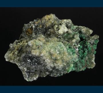 BG19-07 Calcite and Malachite from Bisbee, Warren District, Mule Mts, Cochise Co., Arizona, USA BG19-07 Calcite and Malachite from Bisbee, Warren District, Mule Mts, Cochise Co., Arizona, USA