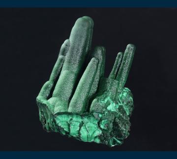DRC-11 Malachite stalactite from L'Etoile du Congo Mine (Star of the Congo Mine), Lubumbashi, Katanga (Shaba), Democratic Republic of Congo (Zaire)